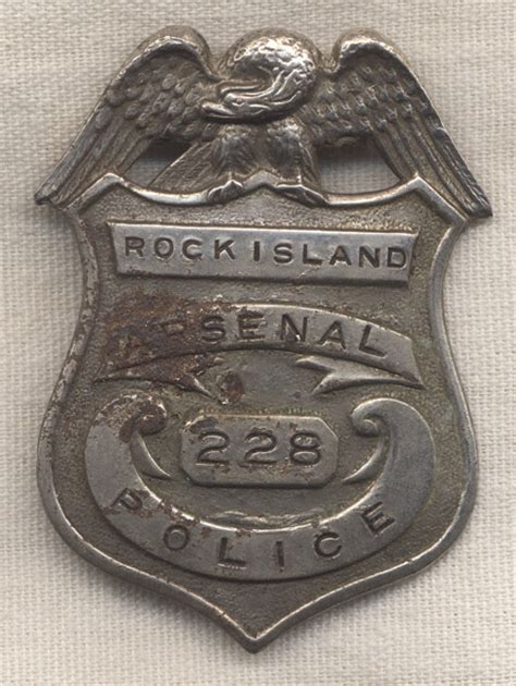 WWI US Army Rock Island Arsenal (RIA) Police Badge: Flying Tiger ...