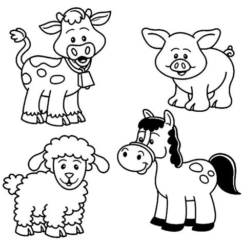 Farm Animal Coloring Pages PDF For Kids - Coloringfolder.com