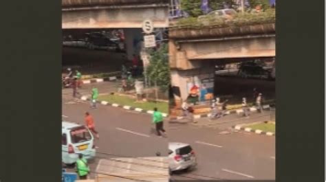 Detik-Detik Driver Ojol Gagalkan Aksi Tawuran Pelajar SMA di Jakarta