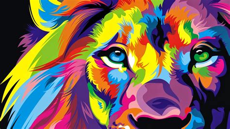 Lion Colorful Artwork Wallpapers | HD Wallpapers | ID #19425