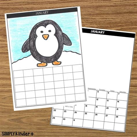 January 2023 Directed Drawing Calendar - Simply Kinder Plus