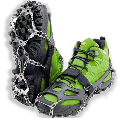 Outdoor 360 Crampons for Hiking Boots - 19 Non-Slip Spikes for Men and ...