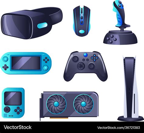 Gaming accessories and professional it equipment Vector Image