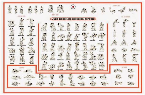 The Traditional Gokyo Of Kodokan Judo Poster, Judo Techniques Poster ...