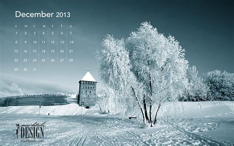 December Desktop Calendars