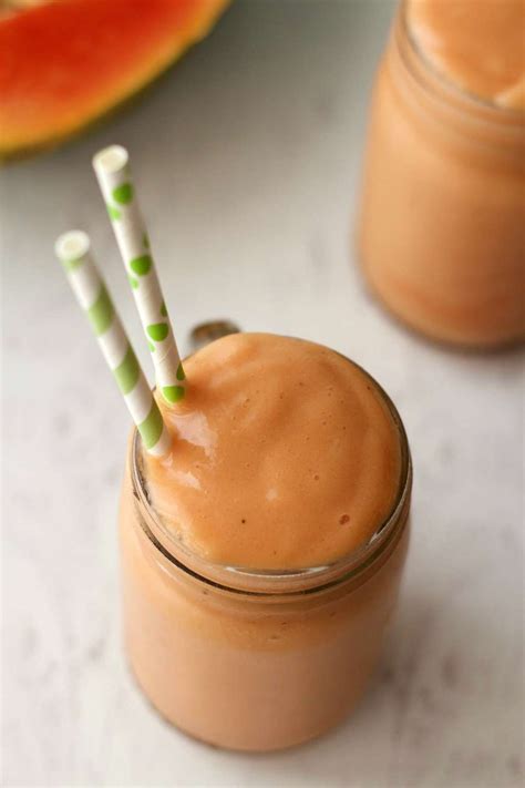 Double Thick Creamy Papaya Smoothie - Loving It Vegan