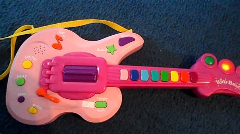 AMAZING VTECH KIDZ BEATS TOY ELECTRIC PINK GUITAR BUILT IN DRUMS AND SONGS - YouTube