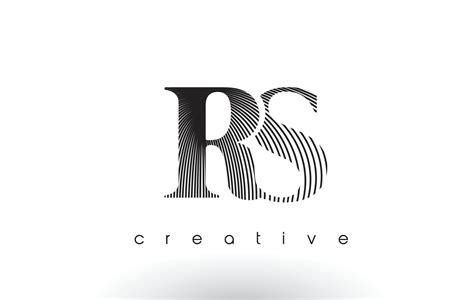 RS Logo Design With Multiple Lines and Black and White Colors. 4913042 Vector Art at Vecteezy