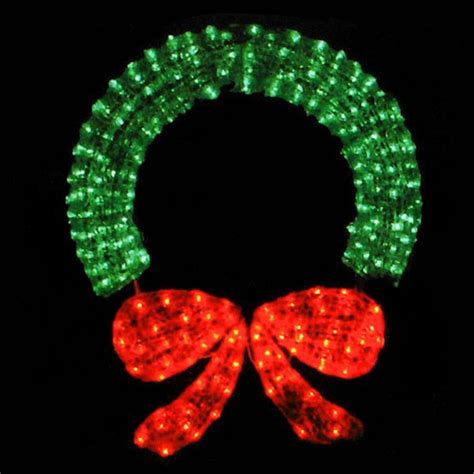 48" Commercial-Sized Lighted Crystal 3-D Outdoor Christmas Wreath ...