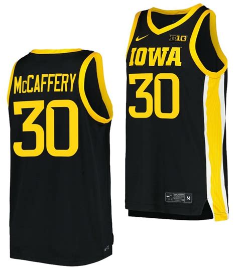 [Hot] New Connor McCaffery Jersey Iowa Hawkeyes Black #30