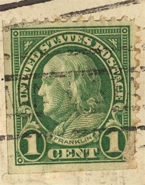 RARE 1 Cent Green Ben Franklin STAMP 1936 Post(Maybe Scott #594 or #596) Bot Lft | #1884069182