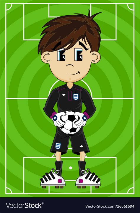 Cartoon soccer goalie Royalty Free Vector Image