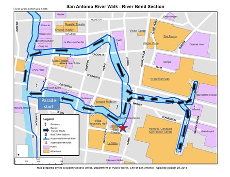 San Antonio Riverwalk Map Printable