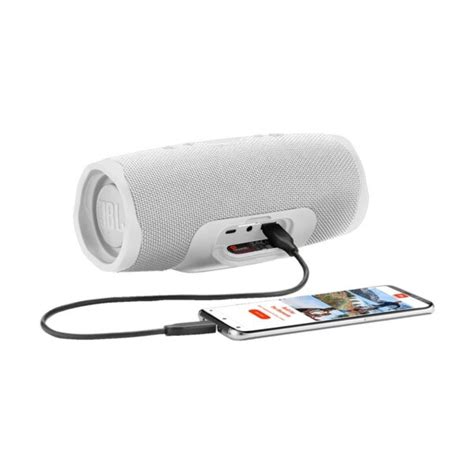 JBL Charge 4 Waterproof White Portable Bluetooth Speaker