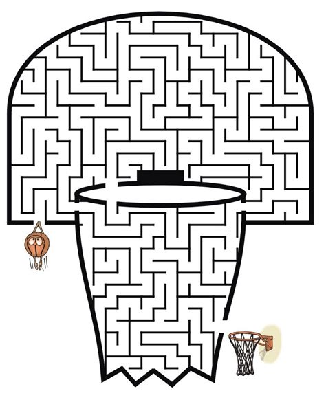 Printable Mazes - Best Coloring Pages For Kids | Printable mazes, Mazes for kids, Basketball crafts