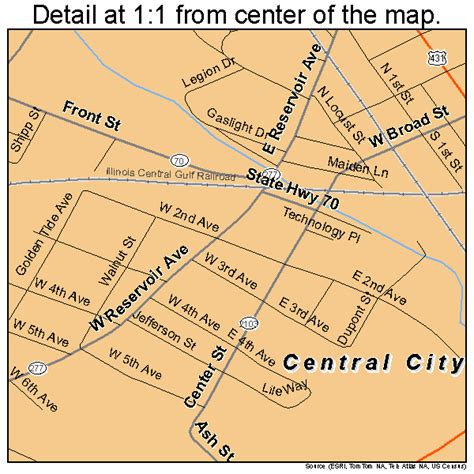 Central City Kentucky Street Map 2113978