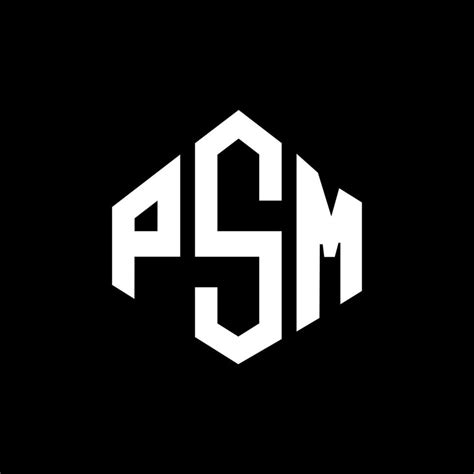 PSM letter logo design with polygon shape. PSM polygon and cube shape ...