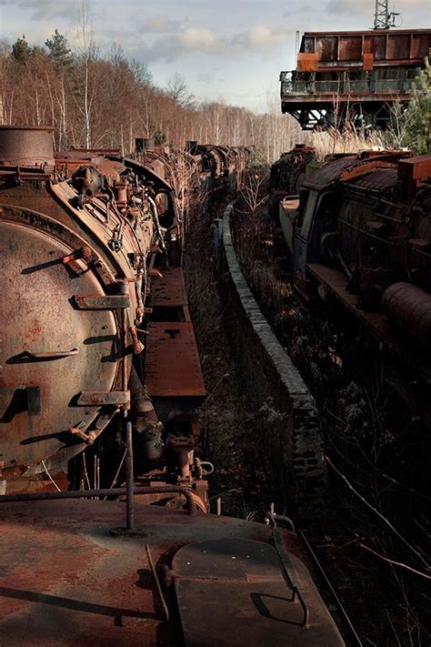 LOST LOCOMOTIVES DDRDeep inside the former DDR on a abandoned railtrack there are standing some ...