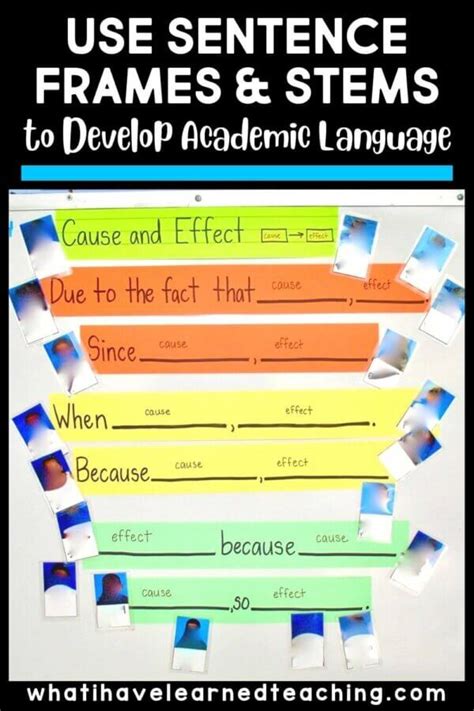 Using Sentence Frames to Develop Academic Language