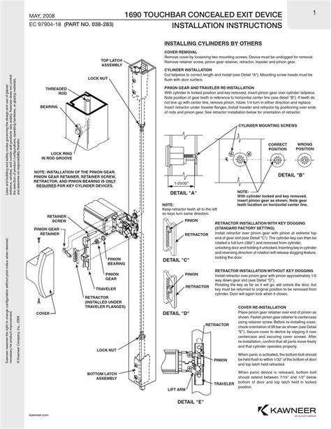 KAWNEER 1690 INSTALLATION INSTRUCTIONS Pdf Download | ManualsLib