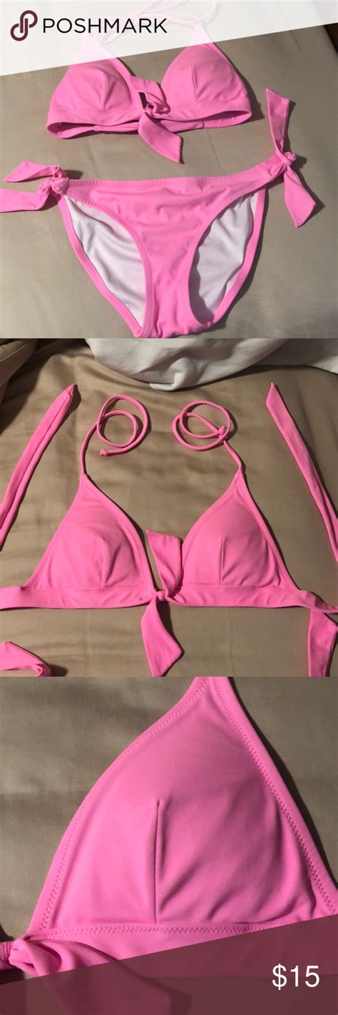 VS bright pink bikini set | Pink bikini, Pink bikini set, Bikinis