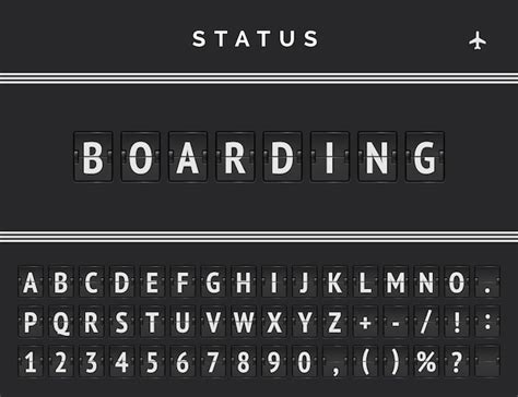 Free Vector | Airport board font