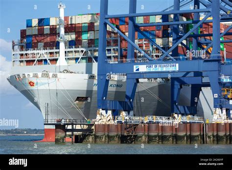 OOCL HONG KONG Container ship docked at the Port of Felixstowe laden ...