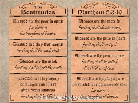 Matthew 5:3-10 "Beatitudes" Sectional Bible Passage (KJV) - Sheila ...