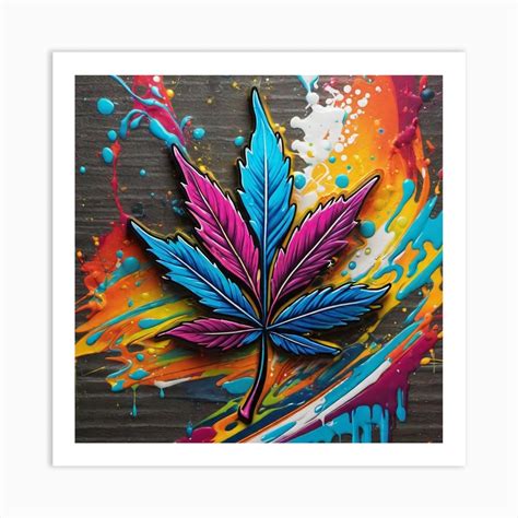 Marijuana Leaf 9 Art Print by Noctarius - Fy