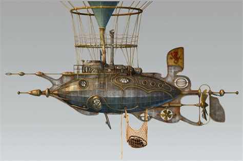 3d steampunk steam dieselpunk airship model | Steampunk airship, Dieselpunk, Steampunk ship