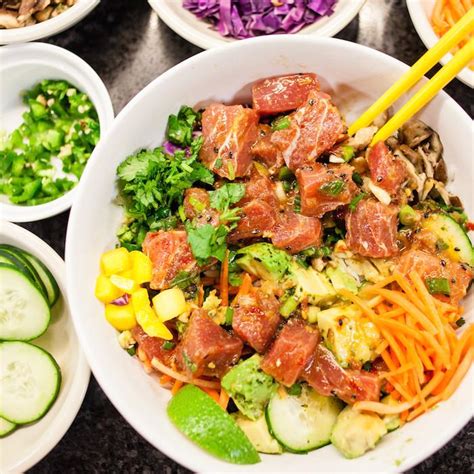 Ahi Tuna Poke Bowls