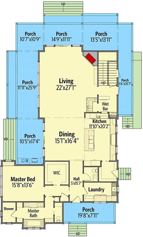 Floor Plan Minimalist Farmhouse Plans : Cabin cottage country craftsman ...