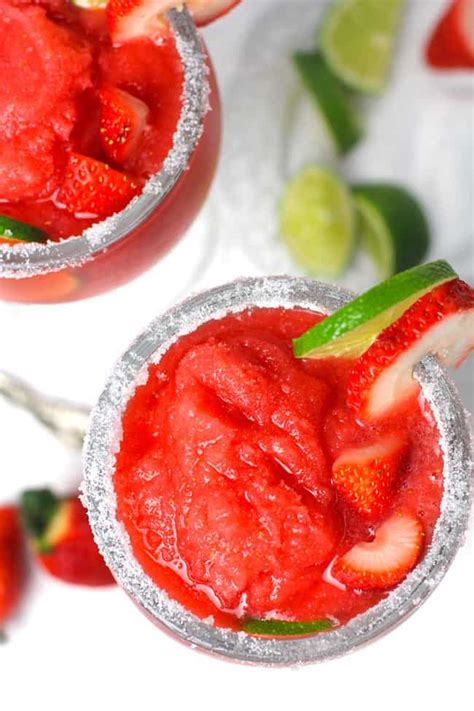 Strawberry Lemonade Frozen Margaritas - SueBee Homemaker