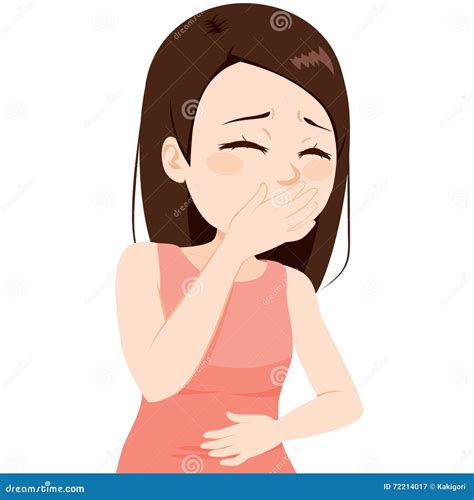 Sick Girl Throw up stock vector. Image of disease, care - 72214017