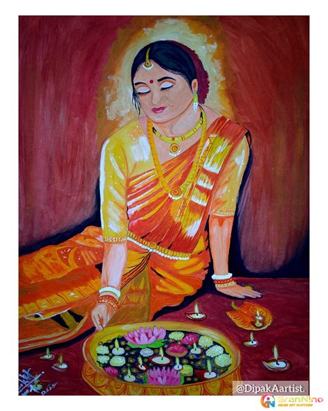 Painting Of Diwali Special Oil Painting Done By - GranNino