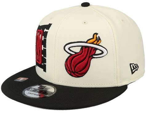 Miami Heat NBA Draft 9FIFTY White/Black Snapback - New Era keps ...