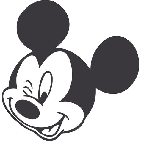 The Mickey Mouse Head Cartoon Character Art Vinyl Decors Sticker Design Decal Girls Boys Kids ...