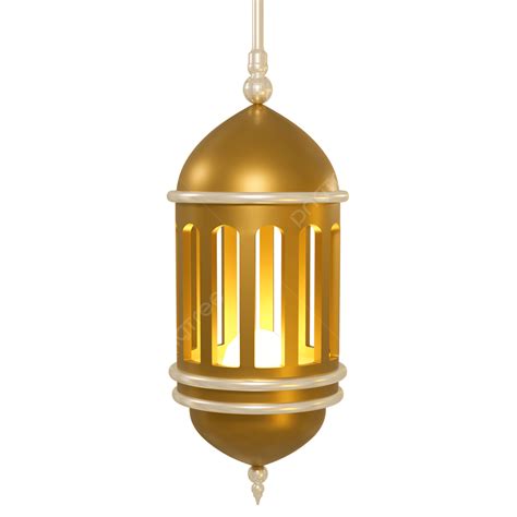 Islamic Lantern 3d PNG, Single Islamic Gold Lantern 3d, Ilamic, Lantern, Ramadan PNG Image For ...