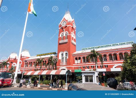 Chennai Central Railway Station Editorial Stock Image - Image of commute, landmark: 211052089