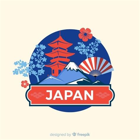 Premium Vector | Flat vintage travel label background | Travel logo, Japan logo, Japan