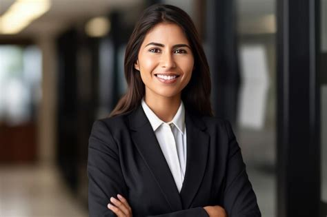 Premium Photo | Smiling business woman's portrait a ceo in the office