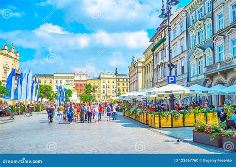 Restaurants at Main Market Square in Krakow, Poland Editorial Image - Image of poland, market ...