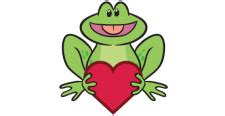 Frog and heart (128458) Free EPS Download / 4 Vector