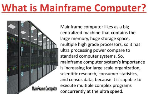 Mainframe Computer with its Example, Types, Uses, and Features!! by Er ...