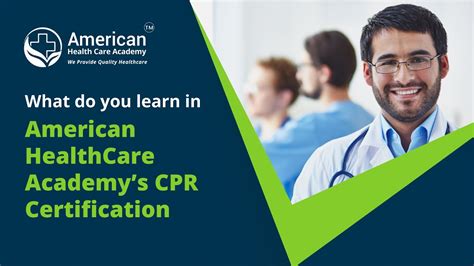 What do you learn in American HealthCare Academy’s CPR Certification - YouTube