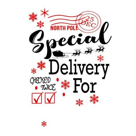 SVG Special Delivery Santa Sack Design Santa Letter Design Christmas ...