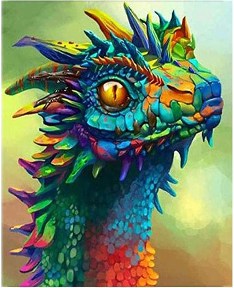 Kimily DIY Paint by Numbers for Adults Kids Dragon Paint by Numbers DIY ...