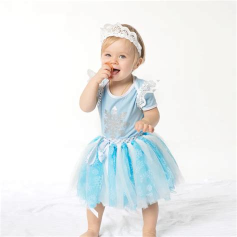 Ice Elsa Costume Baby Girls Outfit Bebe Kids Lace Romper Tutu Jumpsuit ...