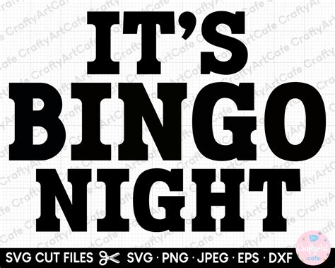 Bingo Svg, It's Bingo Night - Etsy