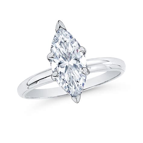 2.29 Ct. E – I2 Marquise Cut Diamond Solitaire Engagement Ring (white Gold) (size-7) | Dazzleshare